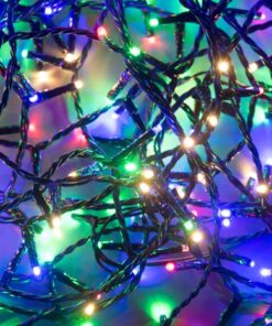 LED-valo -ketju 600 kpl moniväri 310678