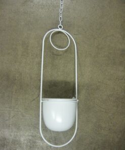 AMPPELI valkea metalli ovaali +kehys 311401