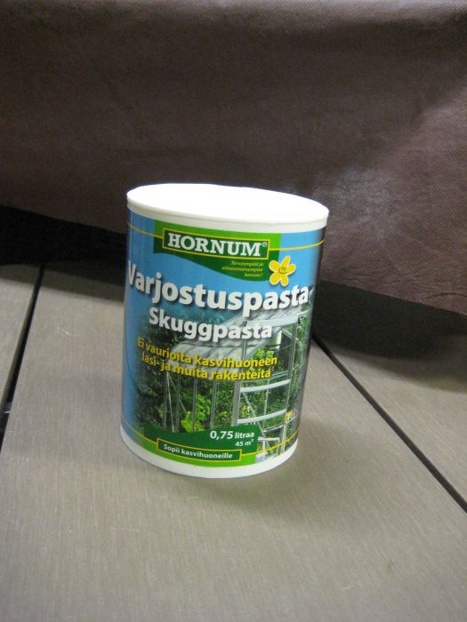 VARJOSTUSPASTA kasvihuoneisiin 750g