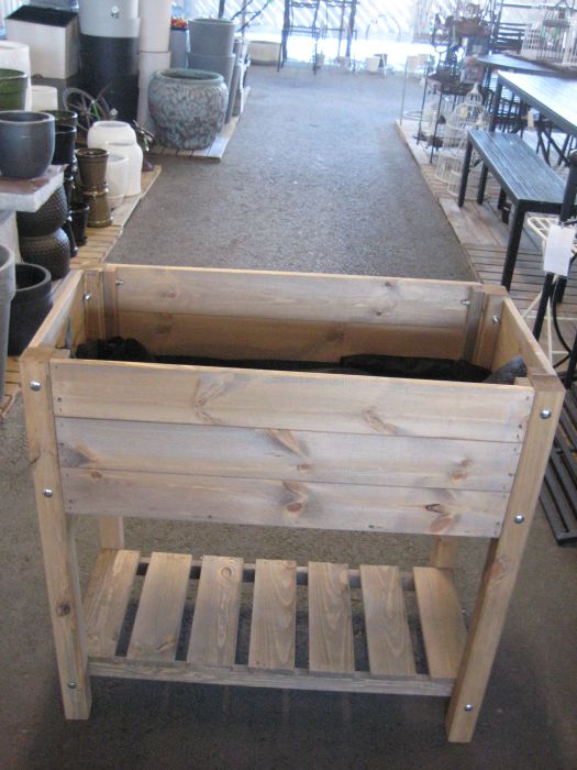 KUKKALAATIKKO puinen + ritilätaso NG92 78x40x78cm ruskea