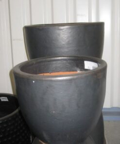 RUUKKU Egg Pot Antrasite Q30cm k24cm