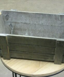 KUKKALAATIKKO puu narukahvoilla harmaa 36 cm 262495