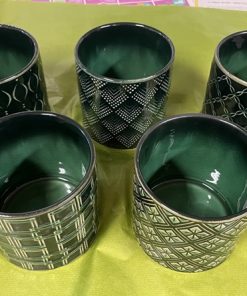 Vihreä keramiikkaruukku mix 3339